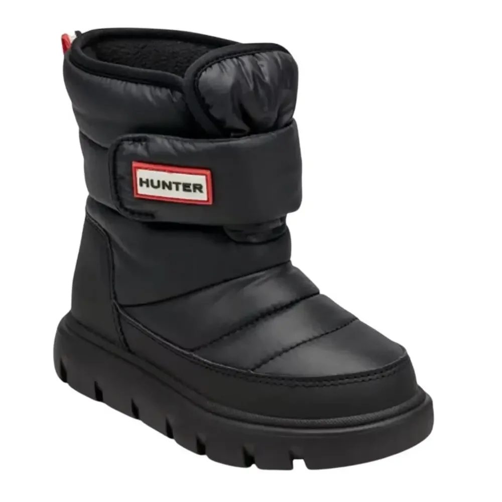 Hunter Boys Comfy Snow Boots Size 13 EU 31 Black Waterproof EUC